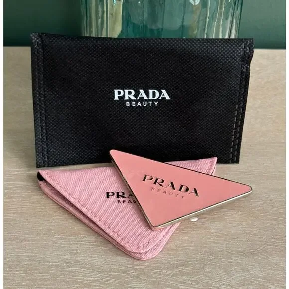 Prada Beauty Pink Pouch with mirror 5PC PRADA Paradoxe EDP Mini/Body Lotion/Makeup Mirror/Sample  main image 3